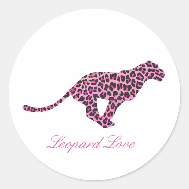 Adesivo Silhouette Pink e Black Leopard (Frente)