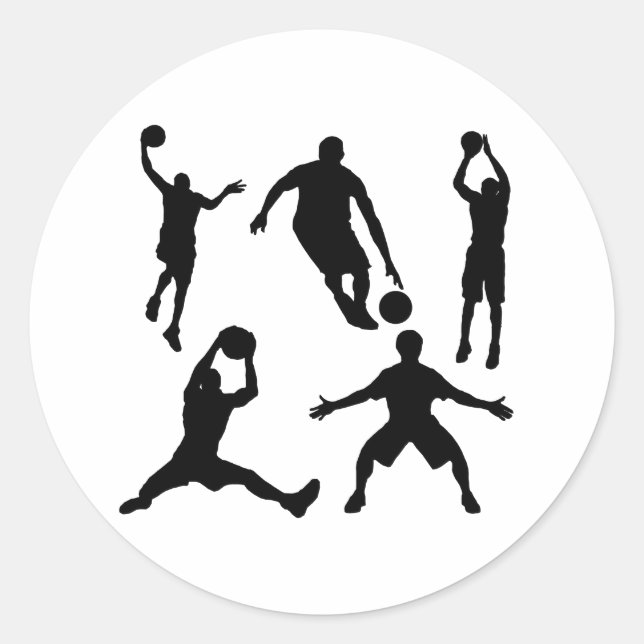 Adesivo Silhouettes de Basquete (Frente)