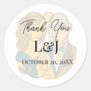 Adesivo Silhueta Artística Destino Casamento Arte Moderna