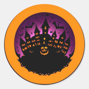 Adesivo Silhueta Assustadora de Halloween de um Castelo As