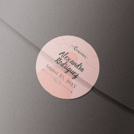 Adesivo Silhueta Blush Pink & Steel Charro Quinceanera