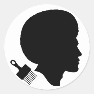 ADESIVO SILHUETA CLÁSSICA DO HOMEM DO AFRO