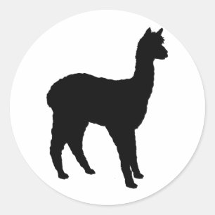 Adesivo Silhueta da alpaca
