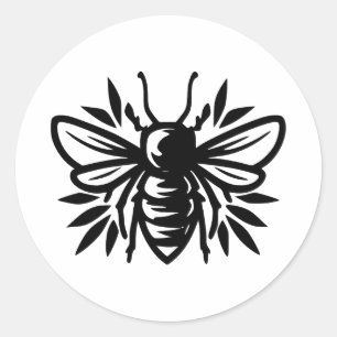 Adesivo Silhueta de abelhas Elegante em BW
