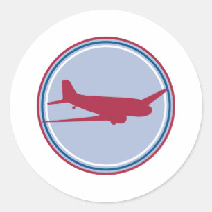 Adesivo silhueta de avião