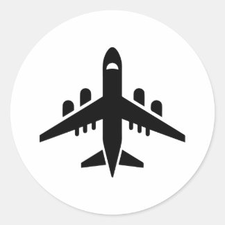 Adesivo Silhueta de avião voador de visão superior