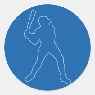 Adesivo silhueta de beisebol