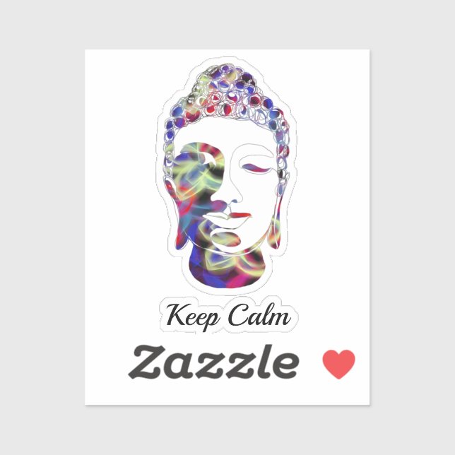 Adesivo Silhueta de Buda-abstrato da-borboleta-espírita (Folha)