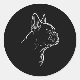 Adesivo Silhueta de cachorro amante do bulldog francês fãs