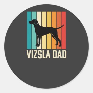 Adesivo Silhueta de Cachorro Pai Vizsla Retro