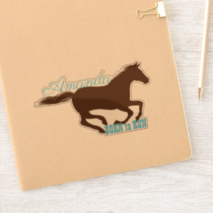 Adesivo Silhueta de cavalos corridos personalizada