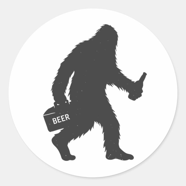 Adesivo Silhueta de cerveja Bigfoot (Frente)