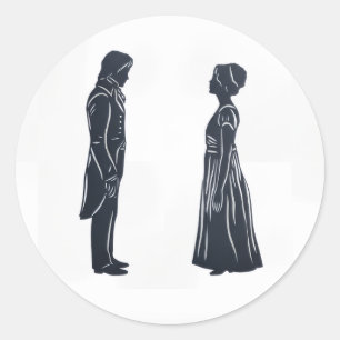 Adesivo Silhueta de Darcy & Elizabeth