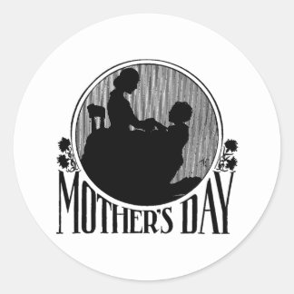 Adesivo Silhueta de Dia de as mães Retroativo