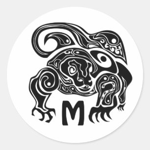Adesivo Silhueta de Dragão Komo Dragon de Tinta Preta