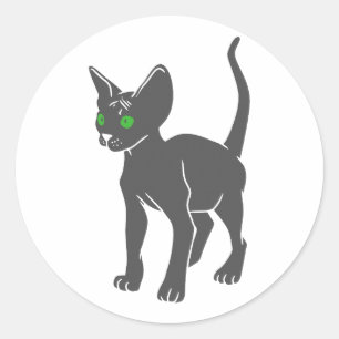 Adesivo Silhueta de gato egípcio - Escolha a cor de trás