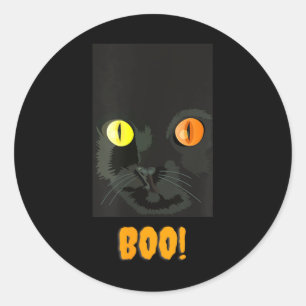 Adesivo Silhueta de Gato Preto Retrô Divertido de Hallowee