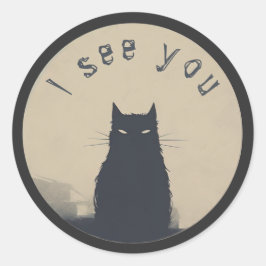 Adesivo silhueta de gatos, "Eu te vejo"