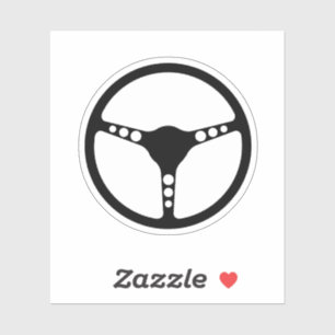 Adesivo Silhueta de roda de direção desportiva