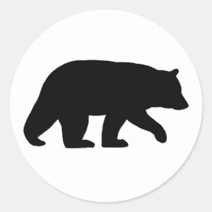 Adesivo Silhueta de Urso Preto Animais selvagens