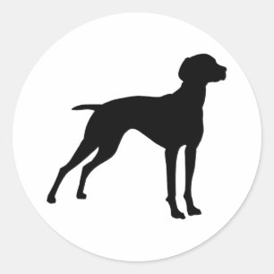 Adesivo Silhueta do cão de Vizsla (preto)