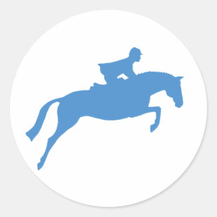 Adesivo Silhueta do cavalo da ligação em ponte (azul)