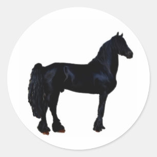 Adesivo Silhueta do cavalo em preto e branco