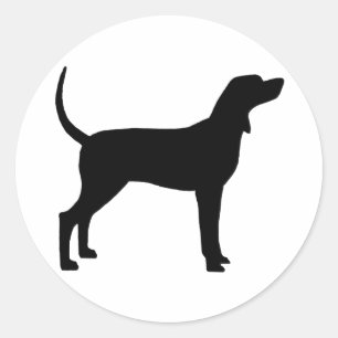 Adesivo Silhueta do Coonhound (preto)
