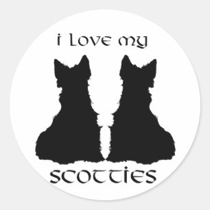 Adesivo Silhueta do Meu Scotties Adorados