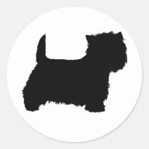 Adesivo Silhueta do Terrier West Highland White