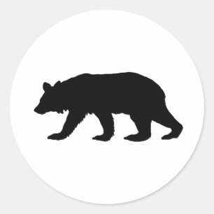 Adesivo Silhueta do urso preto
