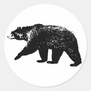 Adesivo Silhueta do urso preto, gráfico de Digitas