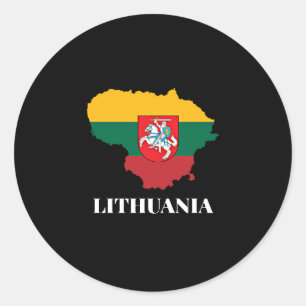 Adesivo Silhueta e bandeira da Lituânia