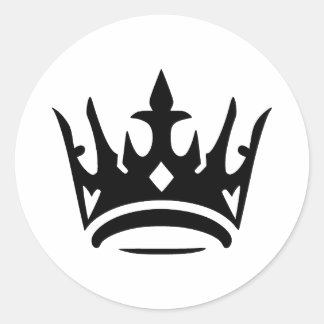 Adesivo Silhueta Elegante Coroa em Monocromo