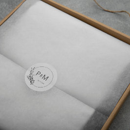 Adesivo Silhueta elegante de folhas