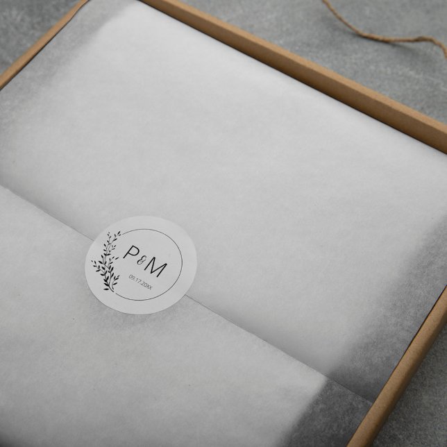 Adesivo Silhueta elegante de folhas (Criador carregado)