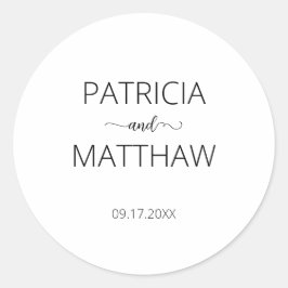 Adesivo Silhueta elegante de folhas com colante redondo cl