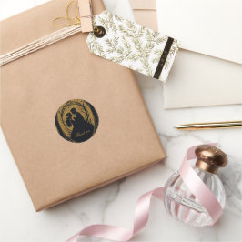 Adesivo Silhueta elegante de noiva e noiva