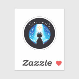 Adesivo Silhueta Espantosa - Dreamel Pixel Art Night Sky