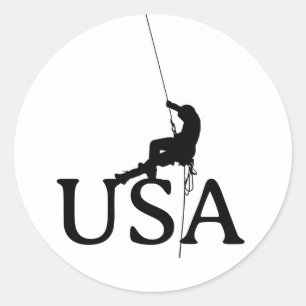 Adesivo Silhueta Minimalista de Escalada em Rocha nos EUA