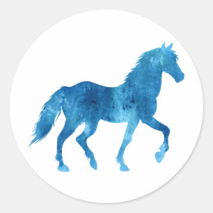 Adesivo Silhueta Mustang - Escolha a cor de fundo