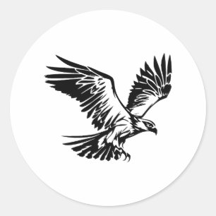 Adesivo Silhueta Osprey Elegante em monocromo