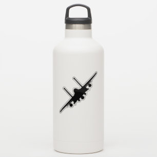 Adesivo Silhueta Preta de Vista Frontal de Águia com Tra