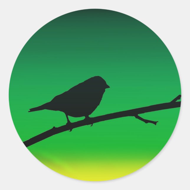Adesivo Silhueta Sparrow Sobre Limoneno (Frente)