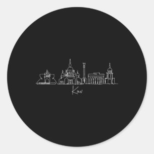 Adesivo Silhueta Urbana de Kiev Ucrânia