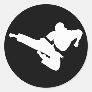 Adesivo silhuetas das artes marciais