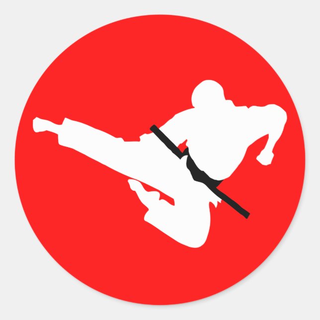 Adesivo silhuetas de artes marciais (Frente)