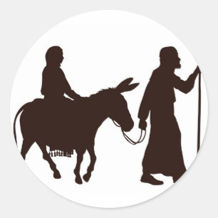 Adesivo Silhuetas de Mary e de Joseph