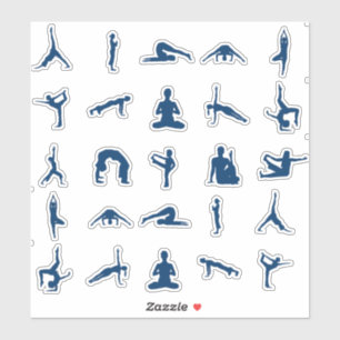 Adesivo Silhuette Yoga Poses Thunder_Cove