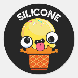 Adesivo Silicone Funny Sorvete Cone Pun Dark BG